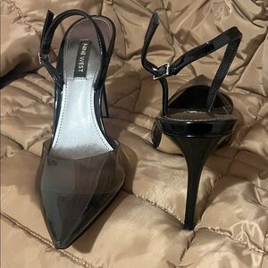 Nine West Black Transparent Heels